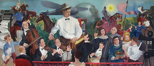 Randall Davey, 'Will Rogers', muurschildering in tempera, 1939, postkantoor Claremore (Oklahoma), Image courtesy of the USPS